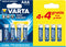 Varta 4903121448 - Alkaline batterij AAA - 10% meer energie - Geel