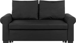 SILDA - Slaapbank - Zwart - Polyester