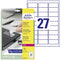 Avery etiketten L6114-20 63,5X29,6mm