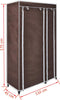 vidaXL - Kledingkasten - stof - bruin - 2 - st