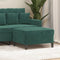 vidaXL - Voetenbank - 70x55x41 - cm - fluweel - donkergroen