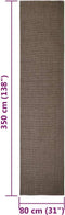 vidaXL - Vloerkleed - 80x350 - cm - natuurlijk - sisal - bruin