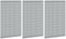 vidaXL - Pegboards - 3 - stuks - met - 15 - accessoires - Grijs - 50x80 - cm - Staal