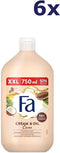 Fa - Douchegel crème & olie cacao 750ml - 6-pack (6 stuks)