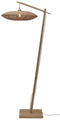 GOOD&MOJO Vloerlamp Tanami - Bamboe/Rotan - 78x55x176cm - Modern - Staande lampen voor Woonkamer - Slaapkamer
