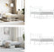 vidaXL - Bedframe - met - hoofd- - en - voeteneinde - metaal - wit - 107x203 - cm