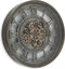 Wandklok industrieel James - radarklok grijs goud - wandklok 60cm