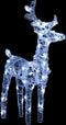 vidaXL - Kerstversiering - rendieren - en - slee - 160 - LED's - 130 - cm - acryl