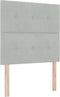vidaXL - Hoofdbord - met - Knopen - Lichtgrijs - 90 - cm - van - Velvet