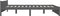 vidaXL - Bedframe - massief - hout - grijs - 140x190 - cm