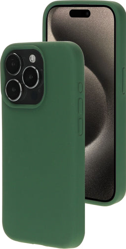 Mobiparts iPhone 15 Pro - Silicone Cover - Soft-touch - Groen