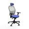 Piqueras y Crespo 3D036G2 - Bureaustoel - Verstelbare hoofdsteun en hoogte - Licht Blauw