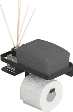 Tiger Caddy - Wc rolhouder met planchet - Antibacteriële poedercoating - Zwart
