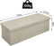 Woltu Opvouwbare Opbergbank met Opbergruimte - 118 Liter - 110 x 37,5 x 38 cm - Crème-Wit Linnen -