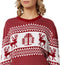 Dressforfun Winterwonderland - Kersttrui - Hertenmotief ribstof - Rood-wit (S)