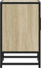 vidaXL - Nachtkastje - 40x31x50 - cm - bewerkt - hout - en - metaal - sonoma - eiken