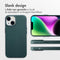 Accezz iPhone 14 - MagSafe Leather Backcover - Echt leer - Donkergroen