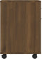 vidaXL - Rolkast - 45x38x54 - cm - bewerkt - hout - bruin - eikenkleur