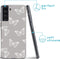 imoshion Hoesje Geschikt voor Samsung Galaxy S21 FE Hoesje Siliconen - imoshion Design hoesje - Grijs / Butterfly