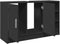 vidaXL - Wastafelkast - 90x29x55 - cm - bewerkt - hout - zwart
