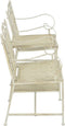 vidaXL - Tuinbank - 2-zits - 161 - cm - staal - wit