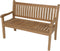 Lesliliving - Tuinbank Teak 2-persoons - gebogen rug - 130cm - Bruin