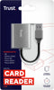 Trust Dalyx - USB-A Kaartlezer - 104 MB/s overdrachtssnelheid - Aluminium