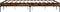 vidaXL - Bedframe - bewerkt - hout - metaal - gerookt - eikenkleurig - 135x190 - cm