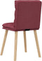 vidaXL - Eetkamerstoelen - 2 - st - stof - wijnrood