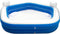 Creative Kids Vijfhoekig Familiezwembad - Opblaasbaar - 2 Loungestoelen - 213 x 206 x 60 cm - Bekerhouders - Blauw