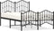 vidaXL - Bedframe - met - hoofd- - en - voeteneinde metaal - zwart - 120x190 - cm