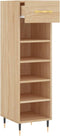 vidaXL - Schoenenkast - 30x35x105 - cm - bewerkt - hout - sonoma - eikenkleurig