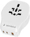 Gembird Universele Reisadapter - 20W - Dual USB-Poorten - Wit
