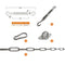 Shadow comfort - Schaduwdoek bevestigingsset driehoek RVS A4 M8 spanner