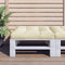 vidaXL - Palletkussen - 80x80x12 - cm - stof - crèmekleurig