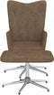 vidaXL Relaxstoel met voetenbank stof taupe