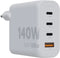 Xtorm 140W GaN² Ultra Adapter - Oplader - 4 poorten - Wit