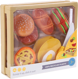 Basic Lunch Snijset Met Klittenband In Kistje