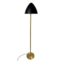 OULU Vloerlamp - zwart - messing