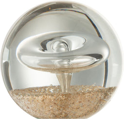 J-Line presse-papier Ring - glas - goud - small