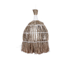 furnilux - Handgemaakte XXL Hanglamp van Mendonggras – Duurzaam & Natuurlijk Design - 60x60x90 cm