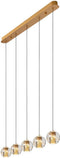 Lucide DILENKO - Hanglamp - 5x3,5W Dimbaar 2700K - Mat Goud / Messing