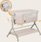 Lionelo Leonie Plus - Co-Sleeper 3 in 1 Wieg - Hoogteverstelling 6 Niveaus - Schommelfunctie - Grijs