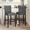 vidaXL - Barstoelen - 2 - st - massief - rubberhout - en - stof