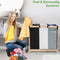 Happy Goods Wasmand 3 Vakken - Wassorteerder - Opvouwbaar - 120 L - Bamboe - Zwart