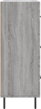 vidaXL - Dressoir - 69,5x34x90 - cm - bewerkt - hout - grijs - sonoma - eikenkleurig