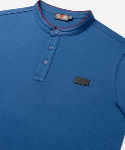 AB Lifestyle Tokio Polo - Slim-Fit - Ronde kraag - Navy Peony - Heren - Maat: S