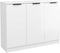 vidaXL - Dressoir - 90,5x30x70 - cm - bewerkt - hout - hoogglans - wit