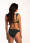 Beachlife Rich Green Ruffle bikinitop - Voorgevormd met beugel - Verstelbare schouderbandjes - Groen