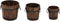 vidaXL - Plantenbakset - houten - emmer - 3-delig - massief - vurenhout